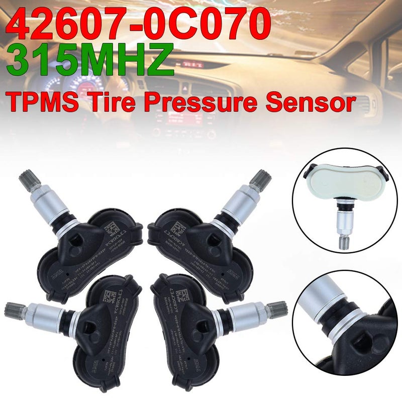 YAOPEI 4Pcs Tire Pressure Sensors TPMS Sensor Tire Pressure Monitoring System 315MHz Fits for 06-19 Sienna 07-17 Tundra 08-18 Sequoia Replace OE# 42607-0C070 - Image 3